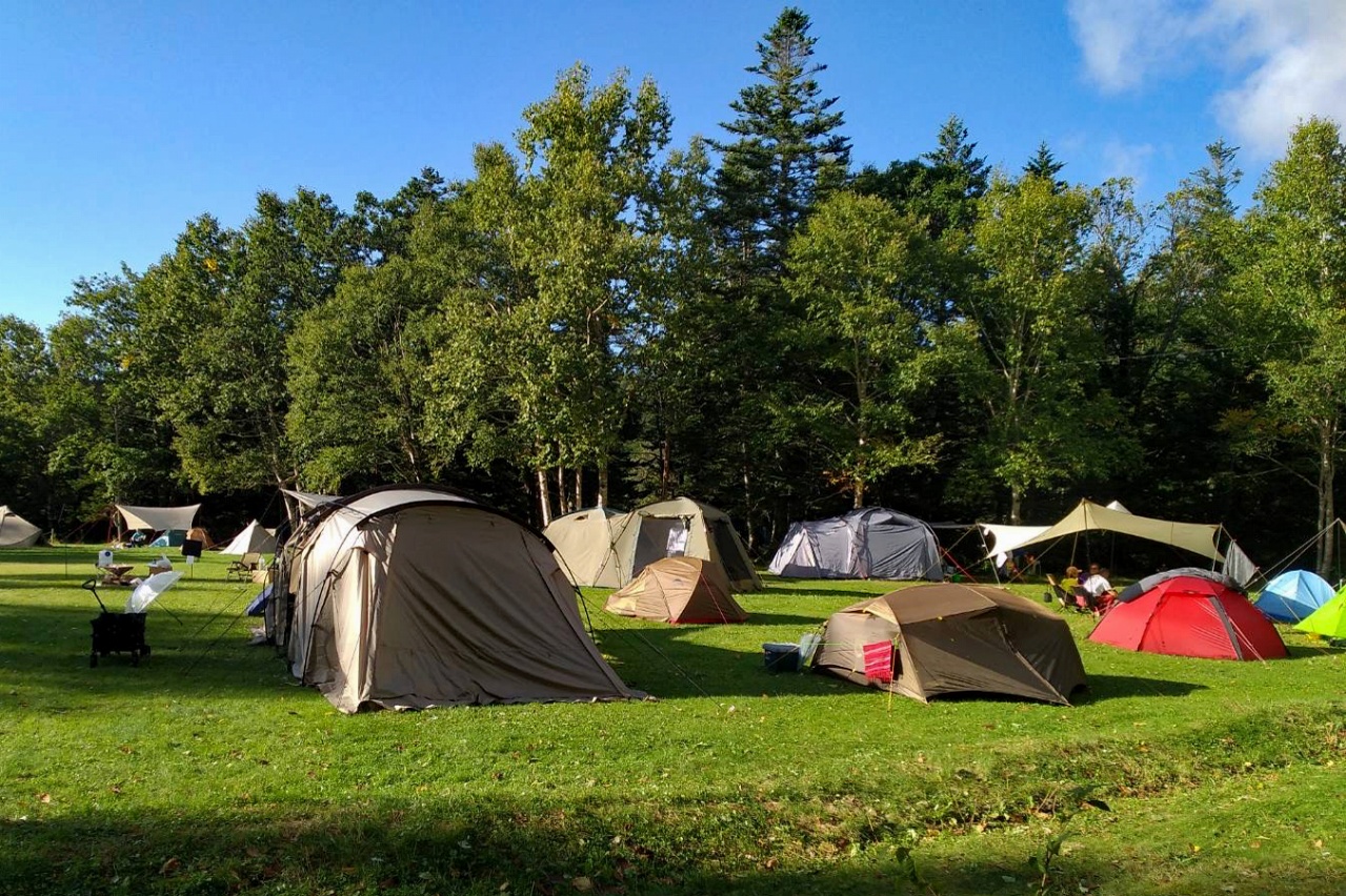 白金野営場の広場 白金野営場の広場